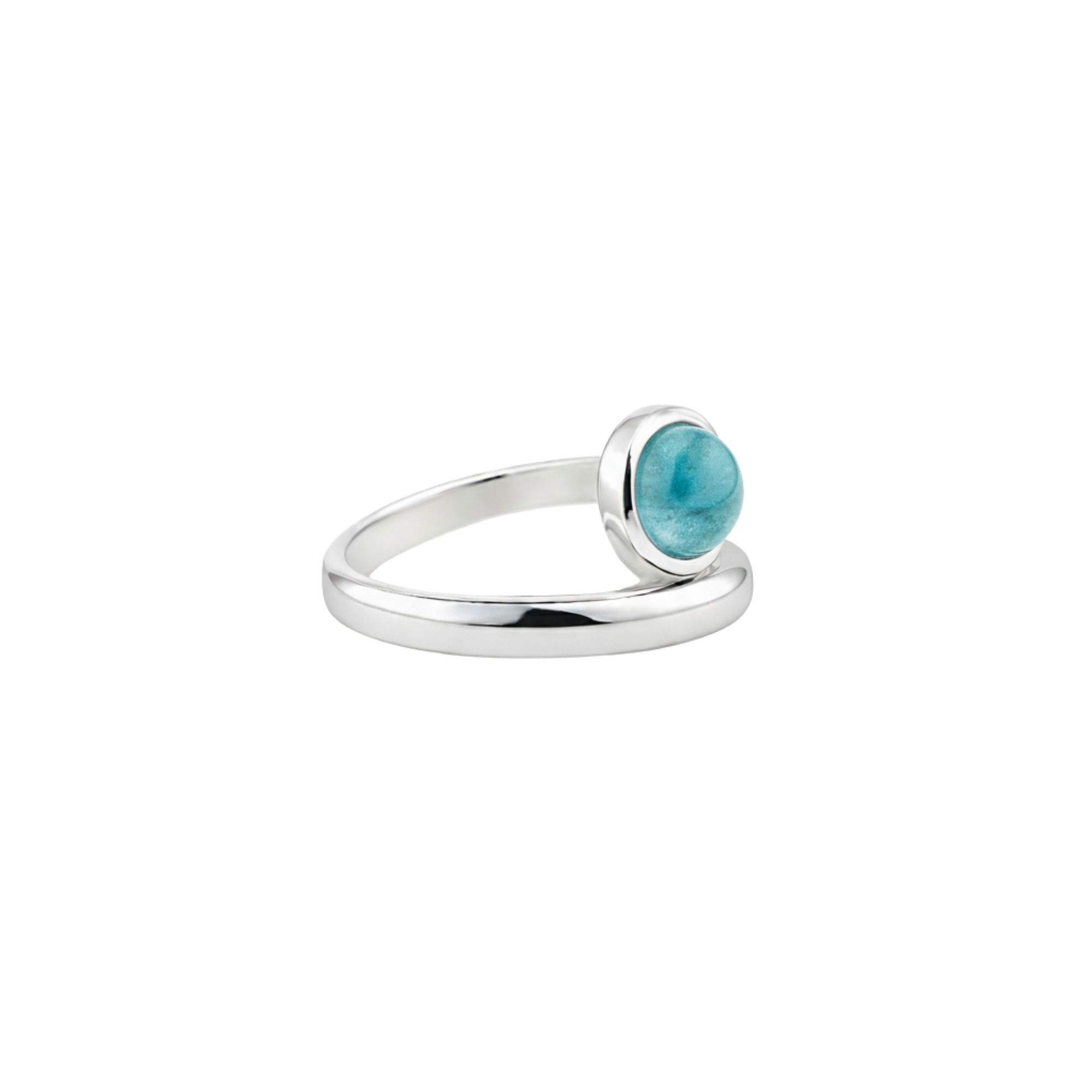 Twine blue apatite ring