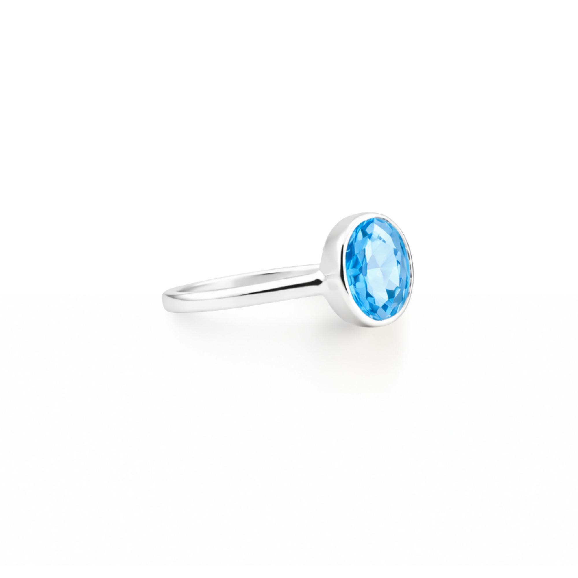 Eternal Swiss blue topaz ring