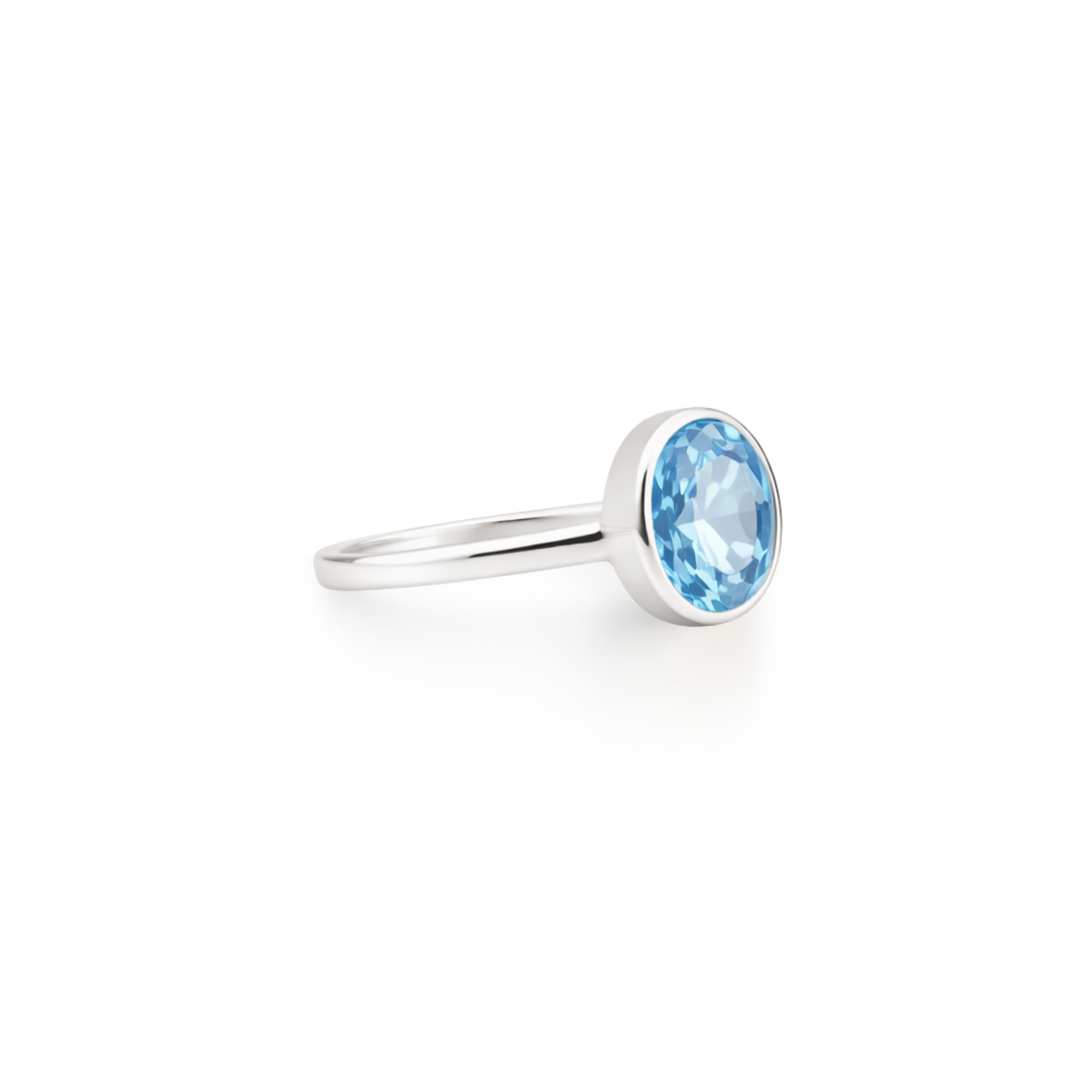 Eternal blue topaz ring