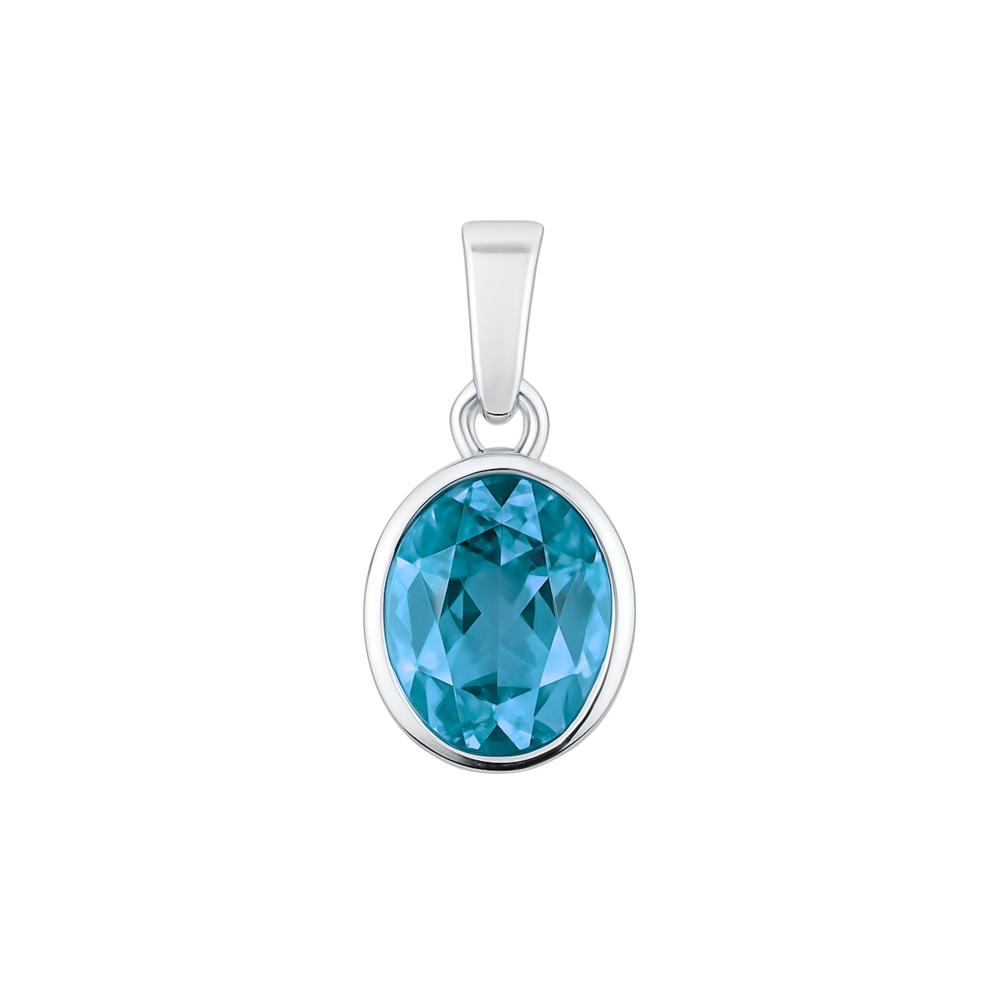 Eternal Swiss blue topaz pendant