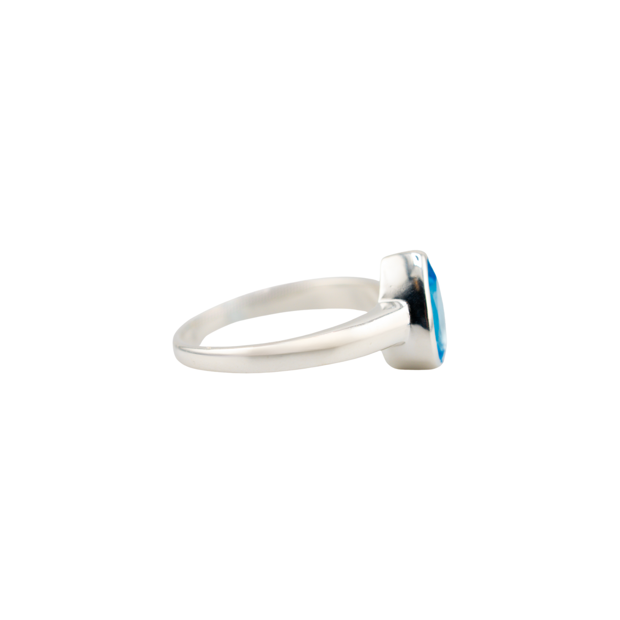 Venus Swiss blue topaz ring