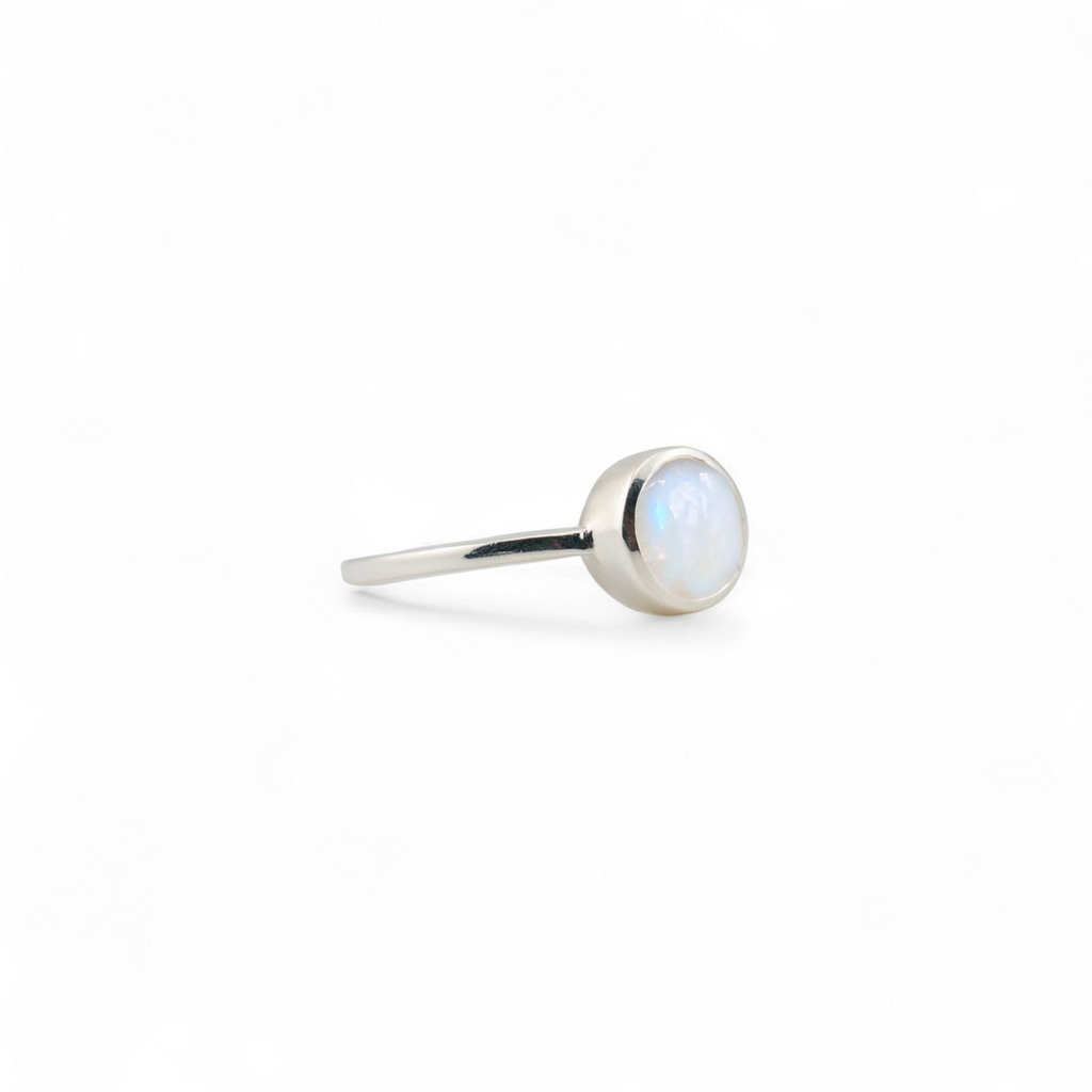 Jaipur rainbow moonstone ring