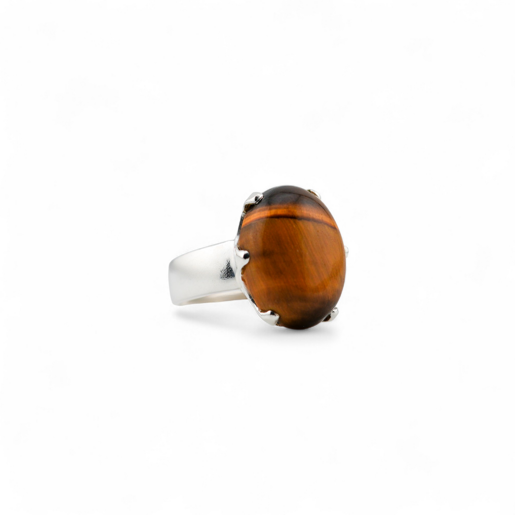 Tiger eye crown ring