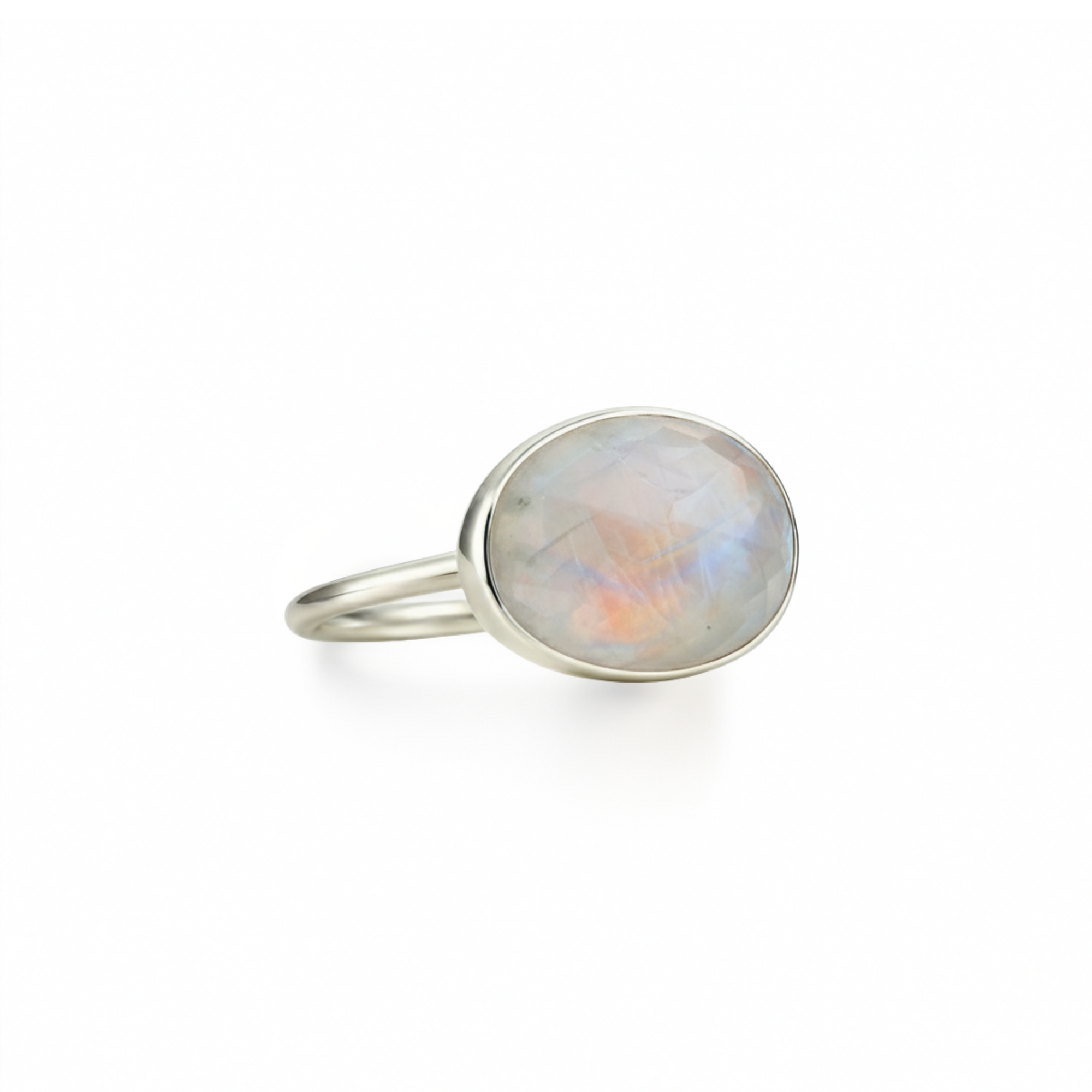 Nordic flair rainbow moonstone ring