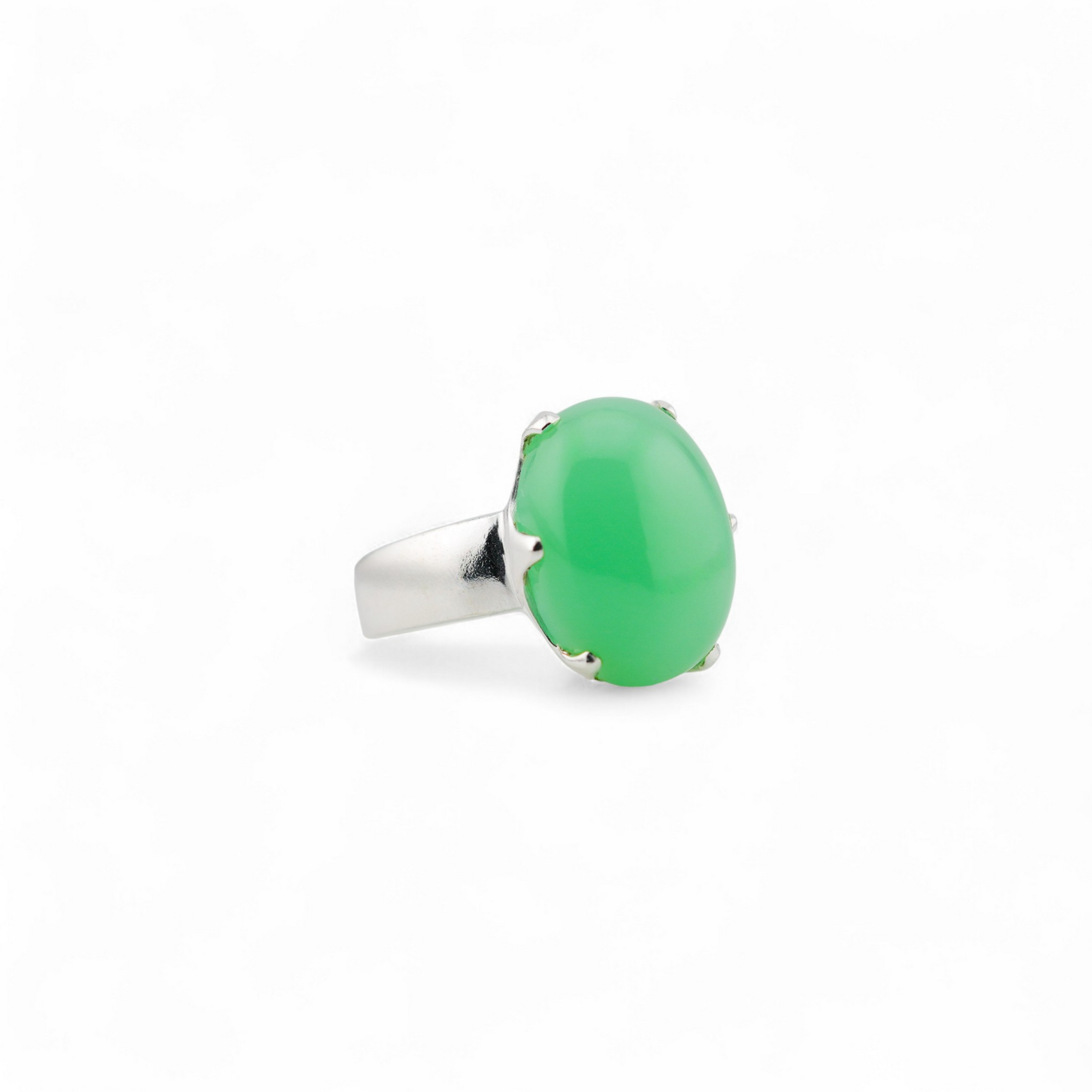 Chrysoprase crown ring