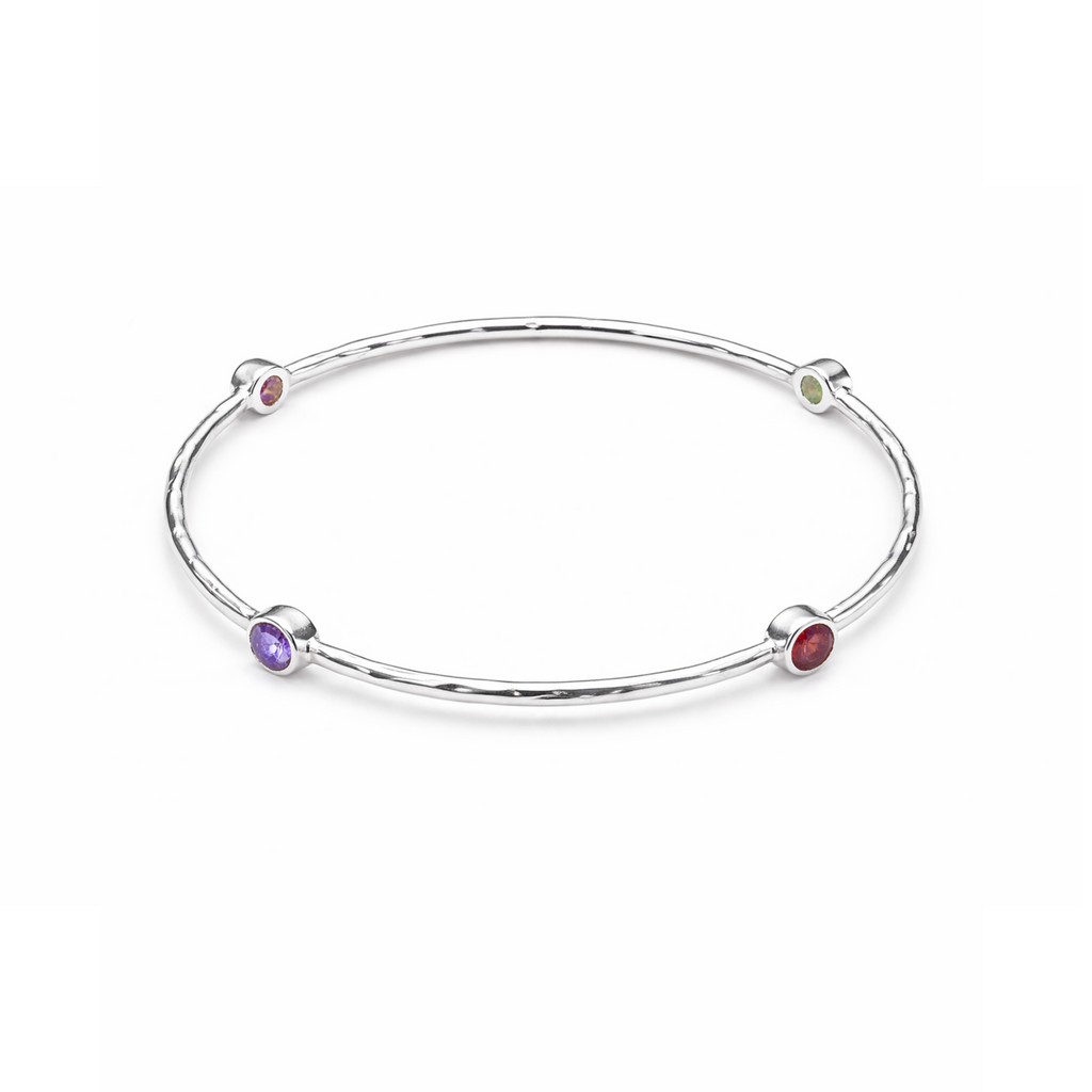 Mixed stone bangle