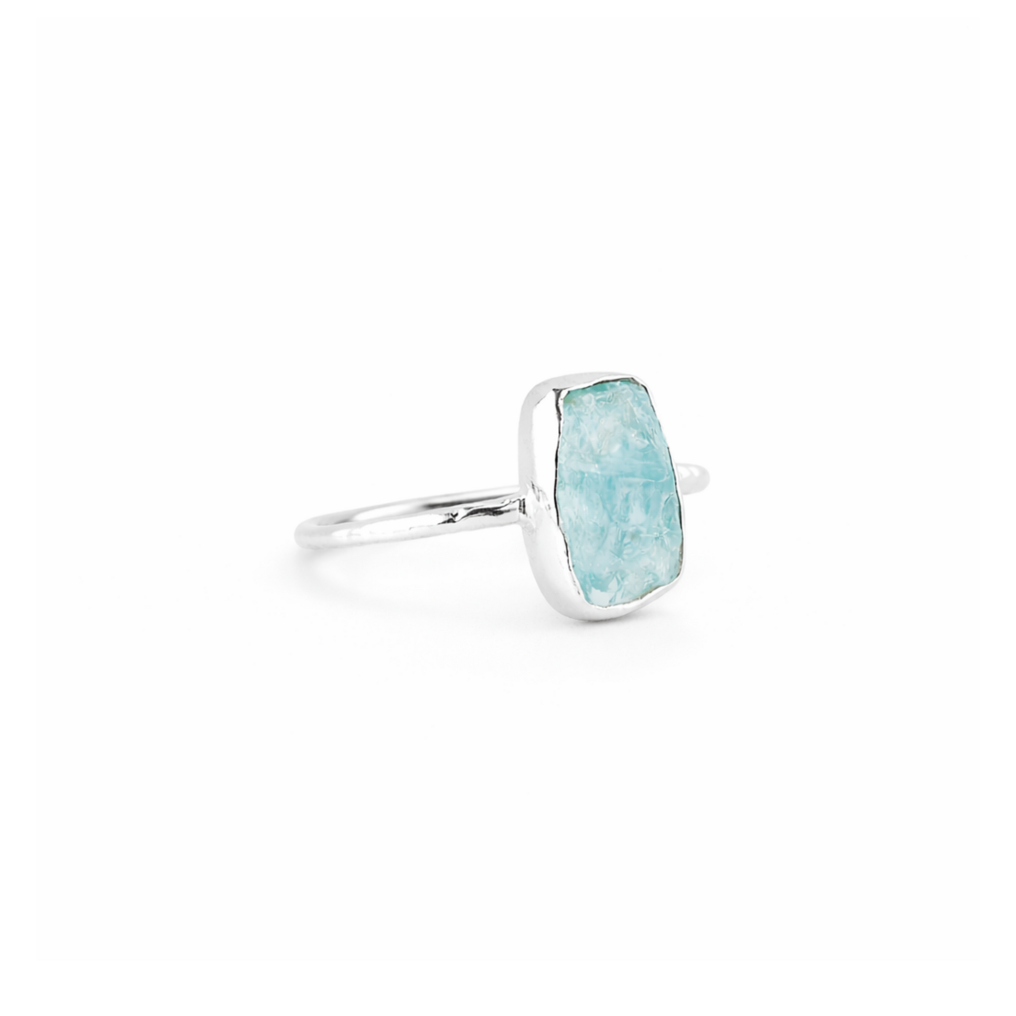 Meteor aquamarine ring