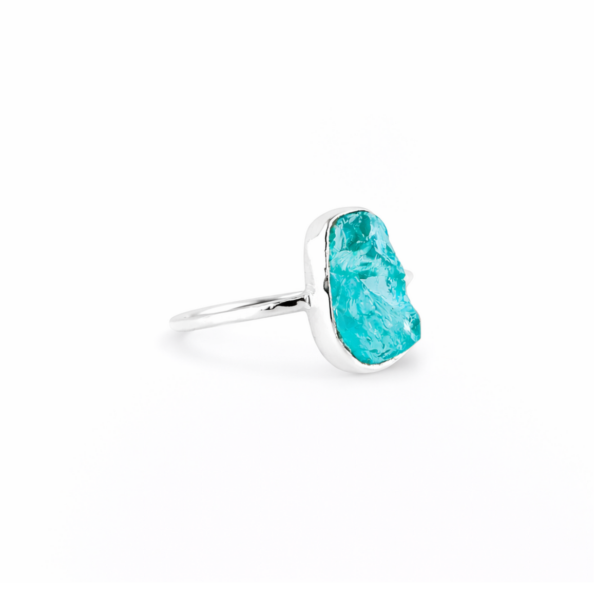 Meteor blue apatite ring