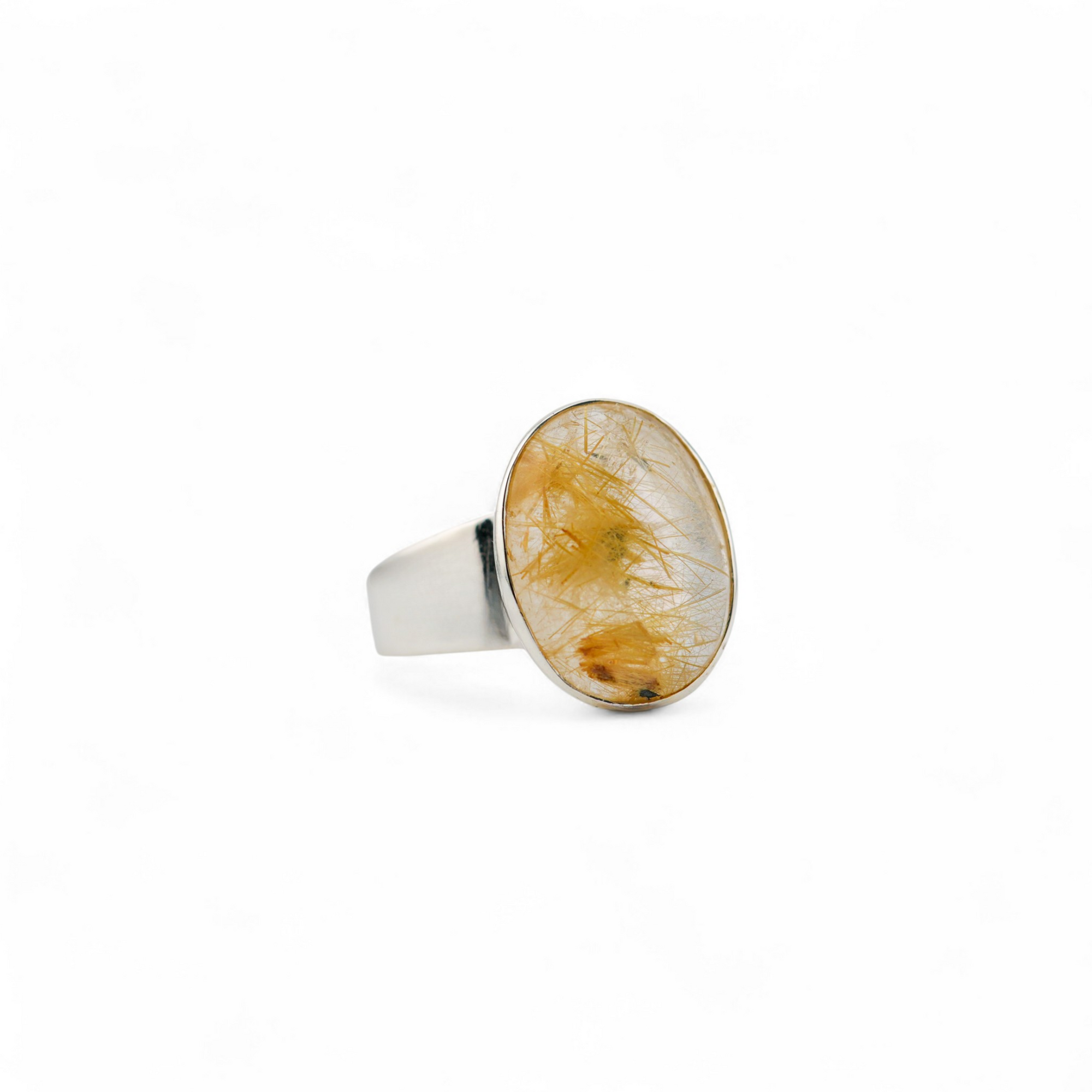 Nordic golden rutile quartz ring