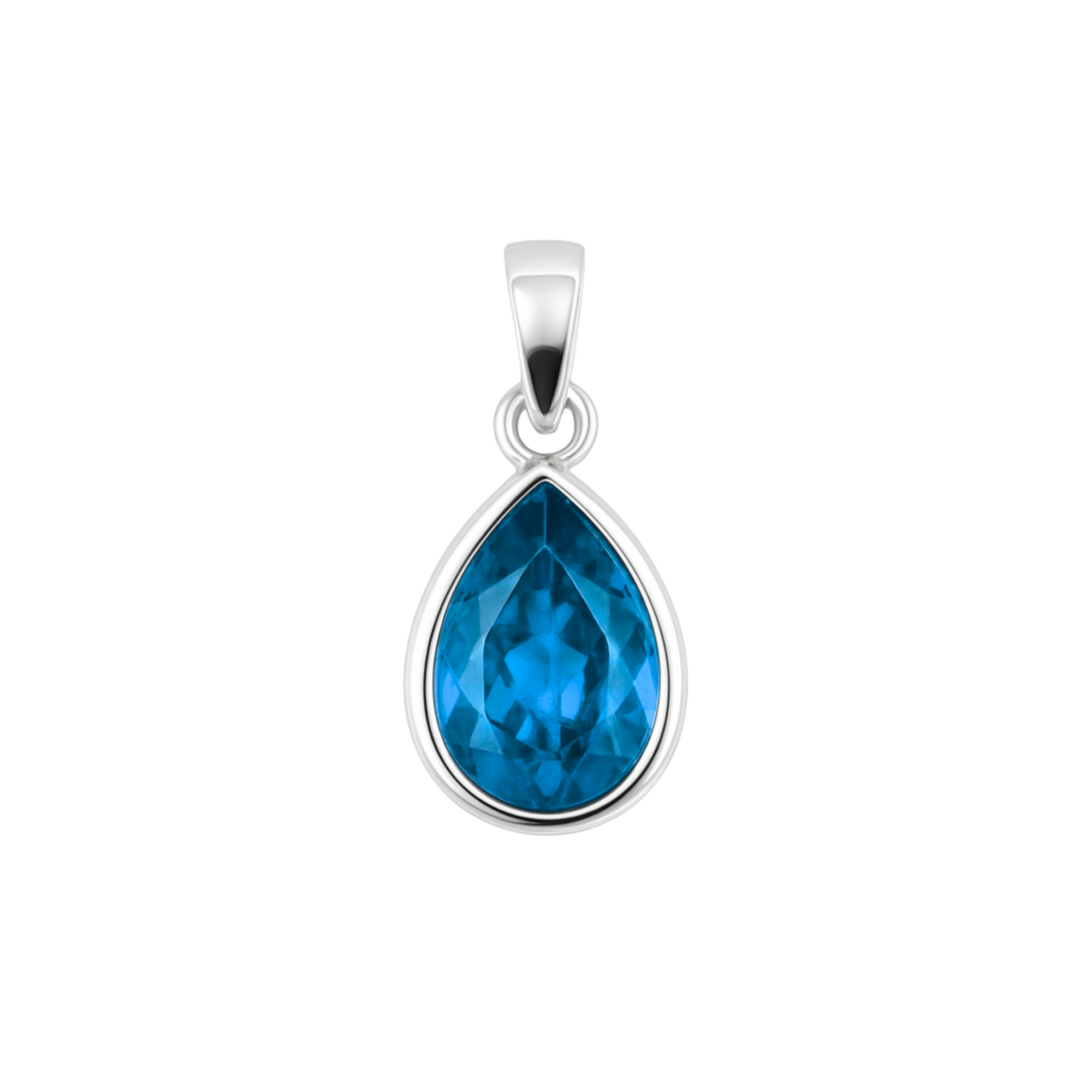 Venus Swiss blue topaz pendant