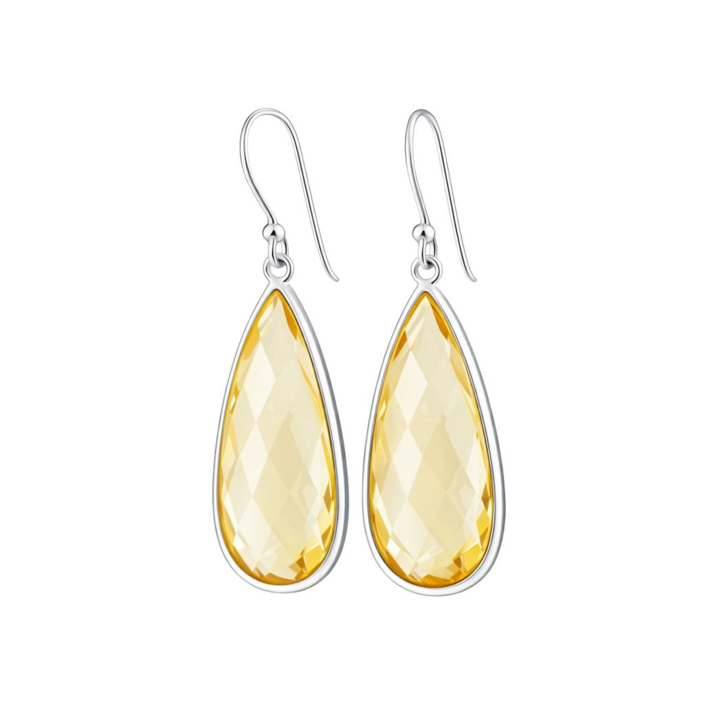 Long citrine earrings
