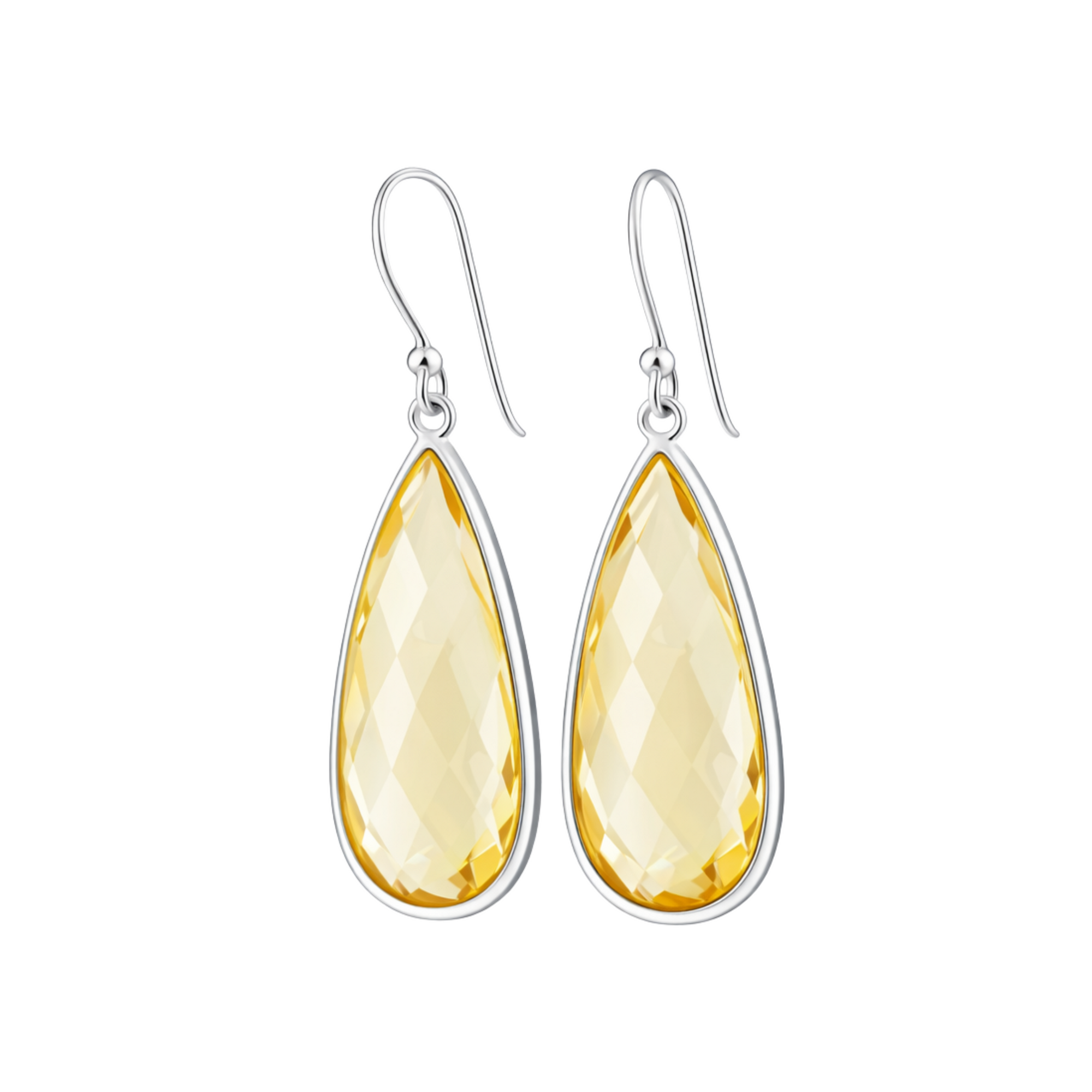 Long citrine earrings