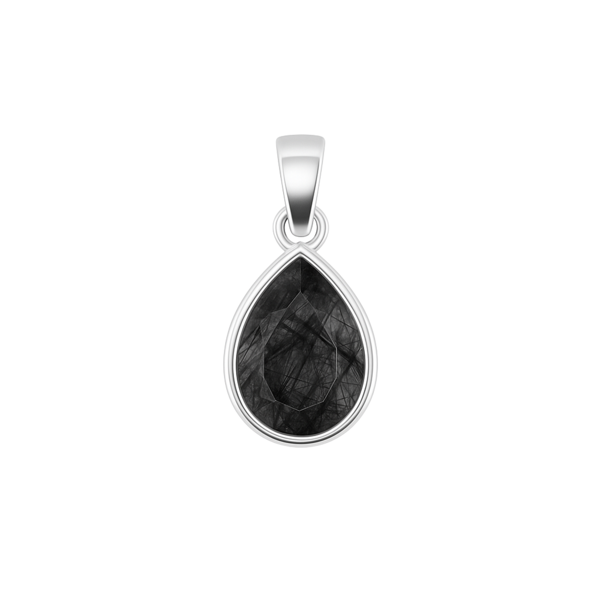 Venus black rutile quartz pendant