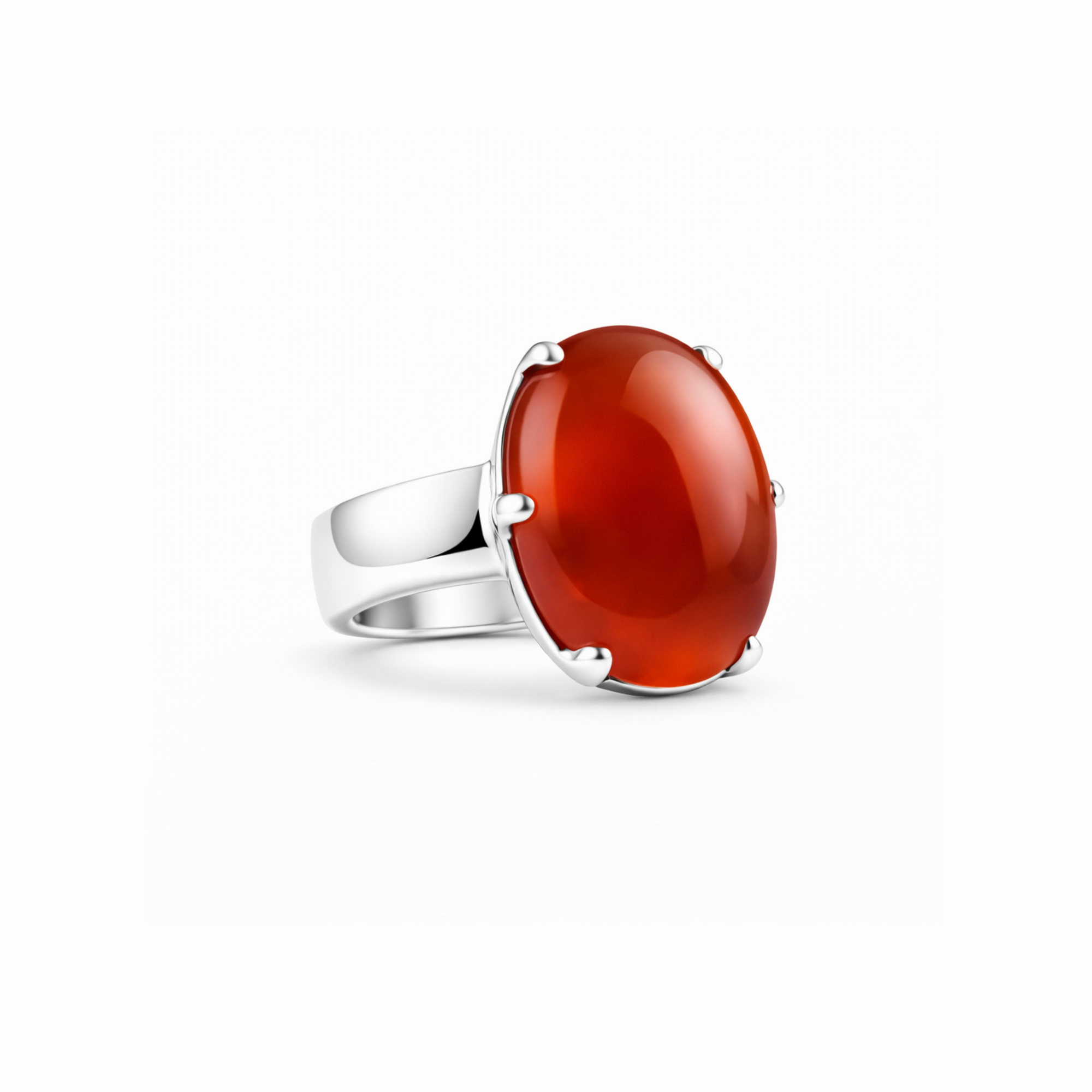 Carnelian crown ring
