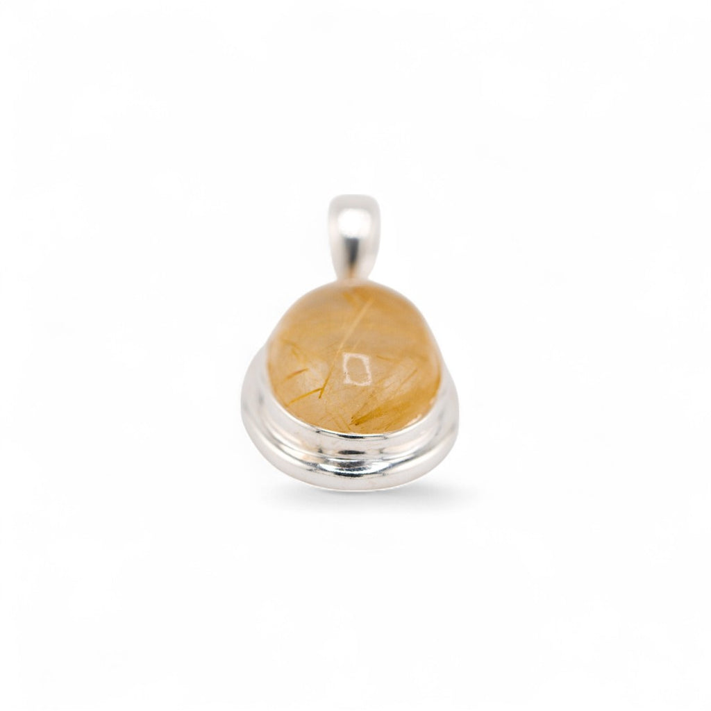 Golden rutile quartz pendant