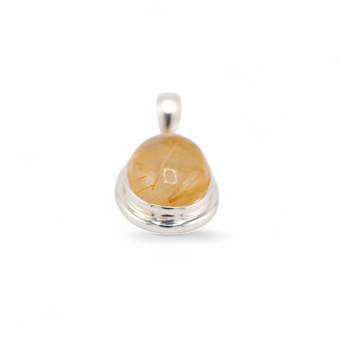 Golden rutile quartz pendant