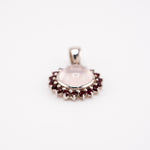 Laxmi Rose Quartz with Garnet pendant