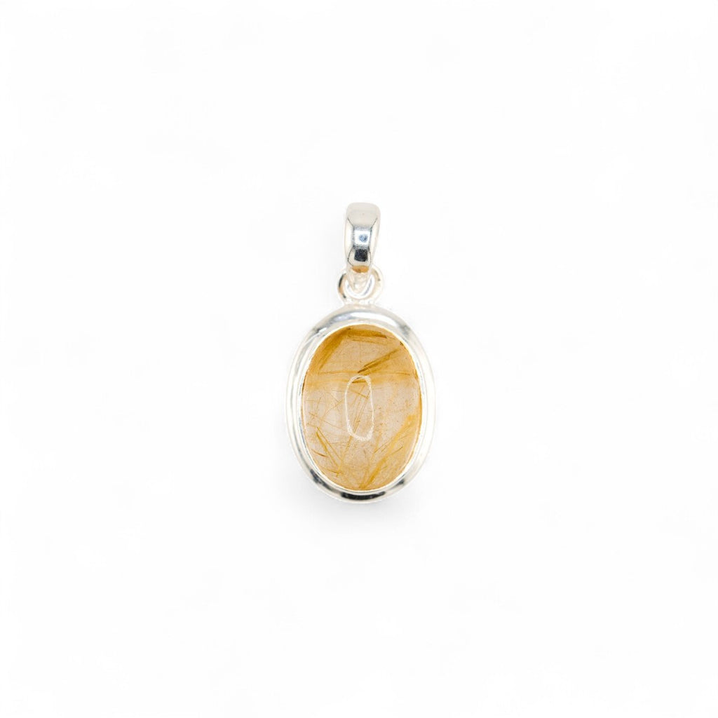 Golden rutile quartz pendant