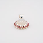 Laxmi Moonstone and Pink tourmaline pendant