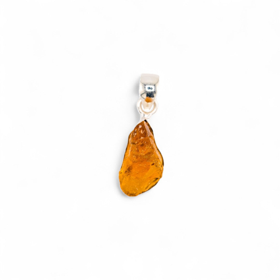 Rough citrine pendant