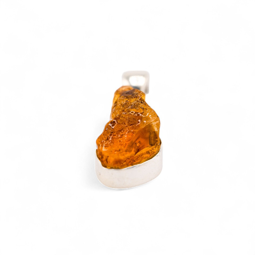 Rough citrine pendant