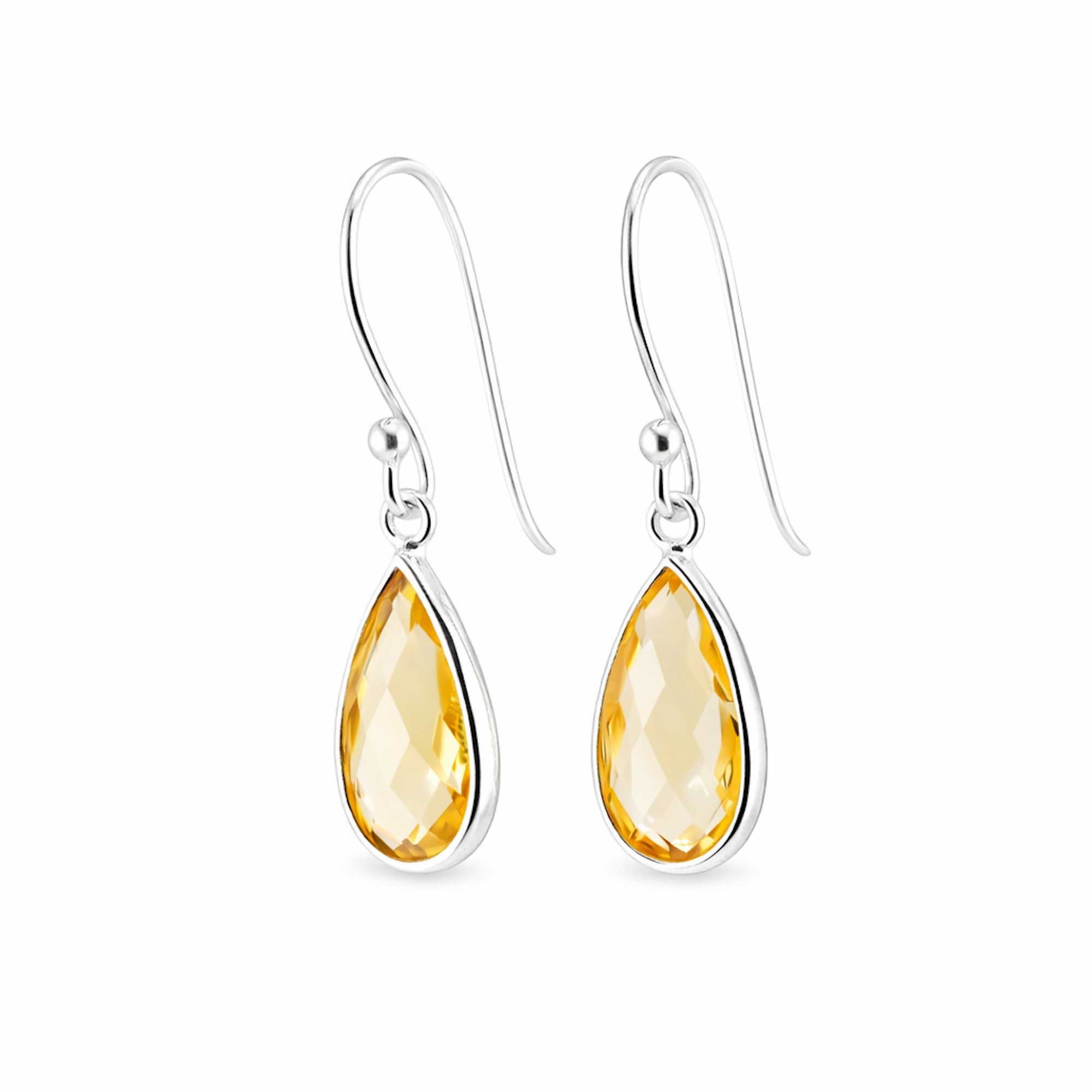 Citrine short earrings