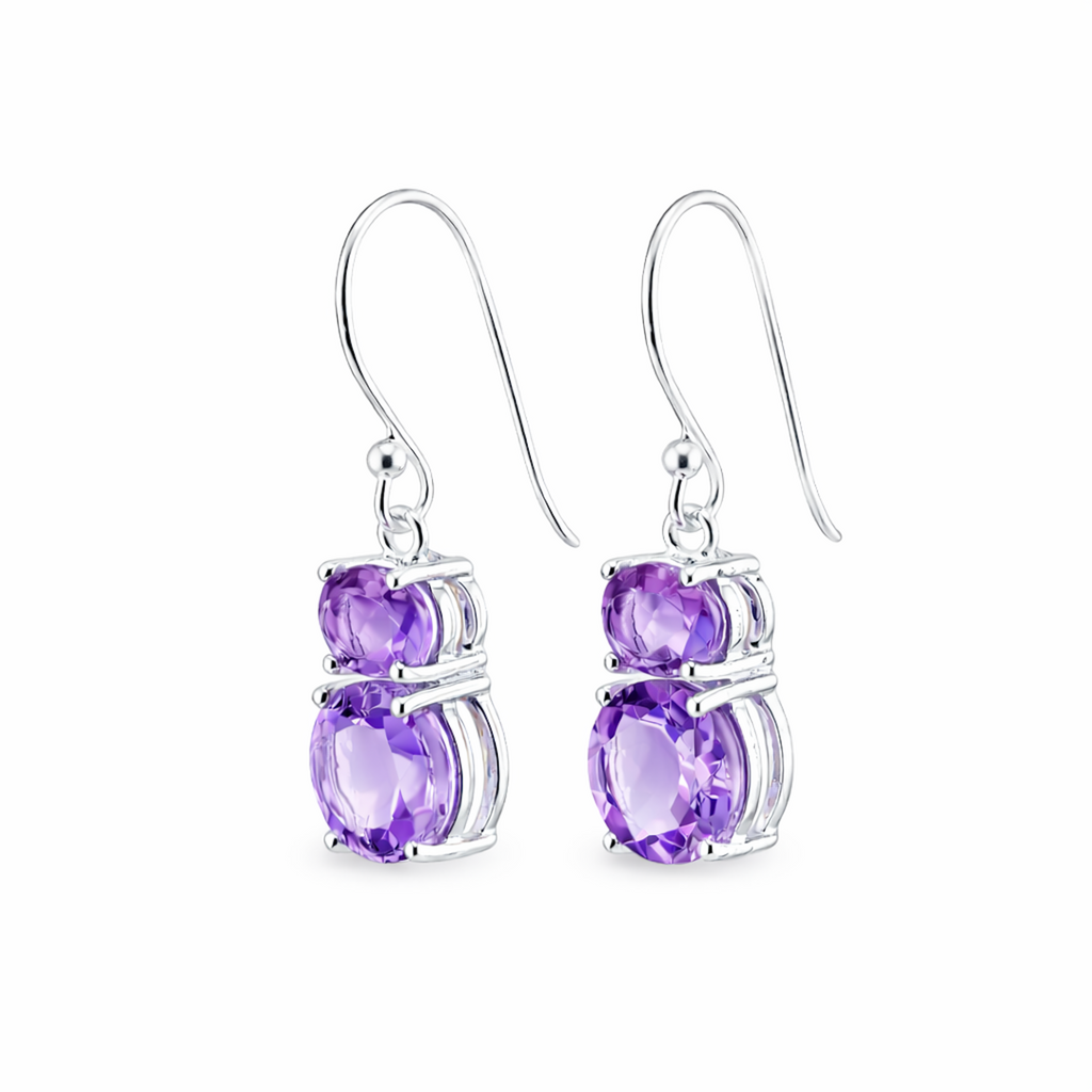Teddy amethyst earrings