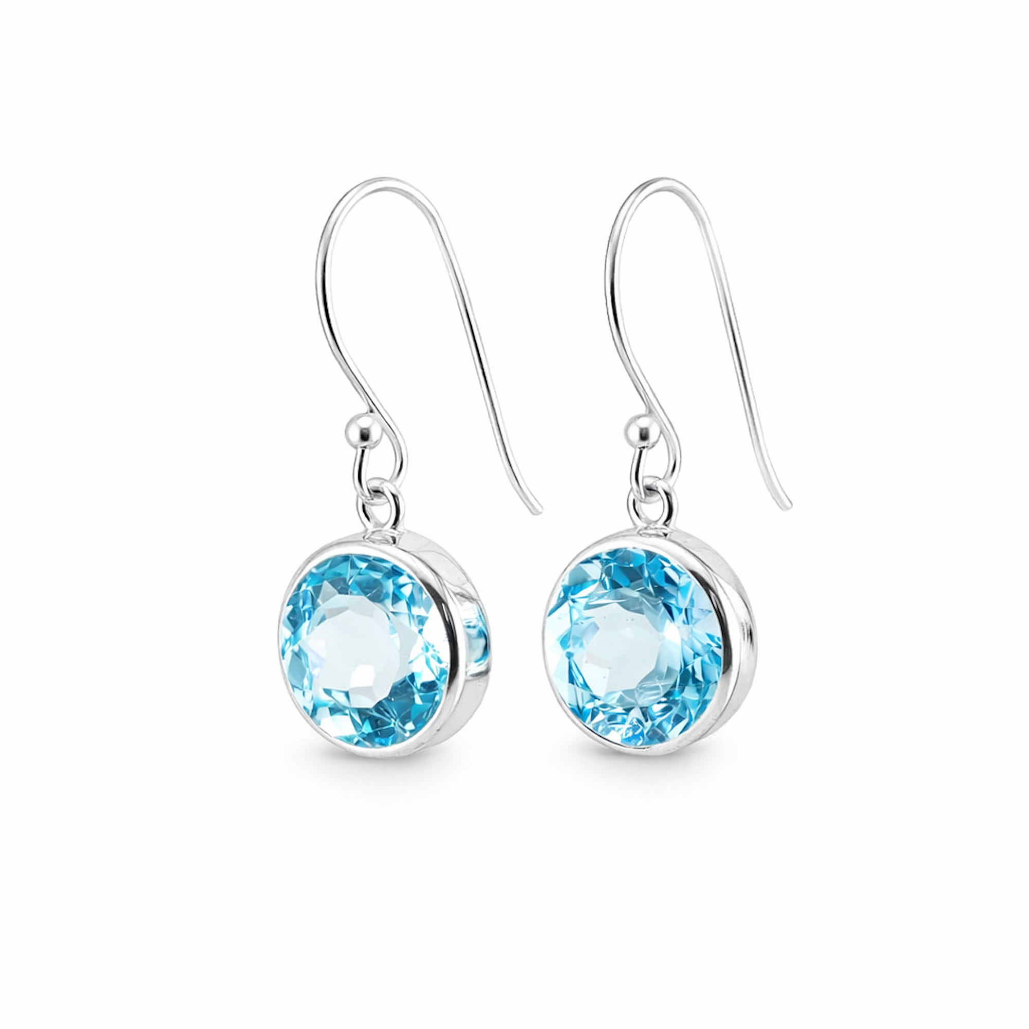 Mystic blue topaz earrings