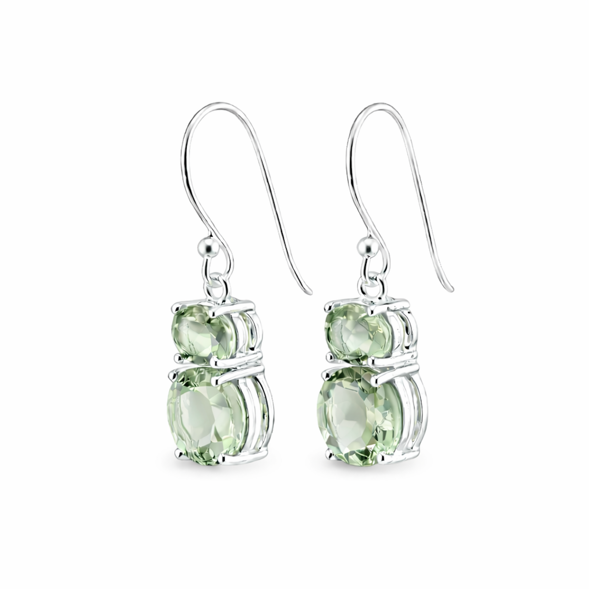 Teddy green amethyst earrings