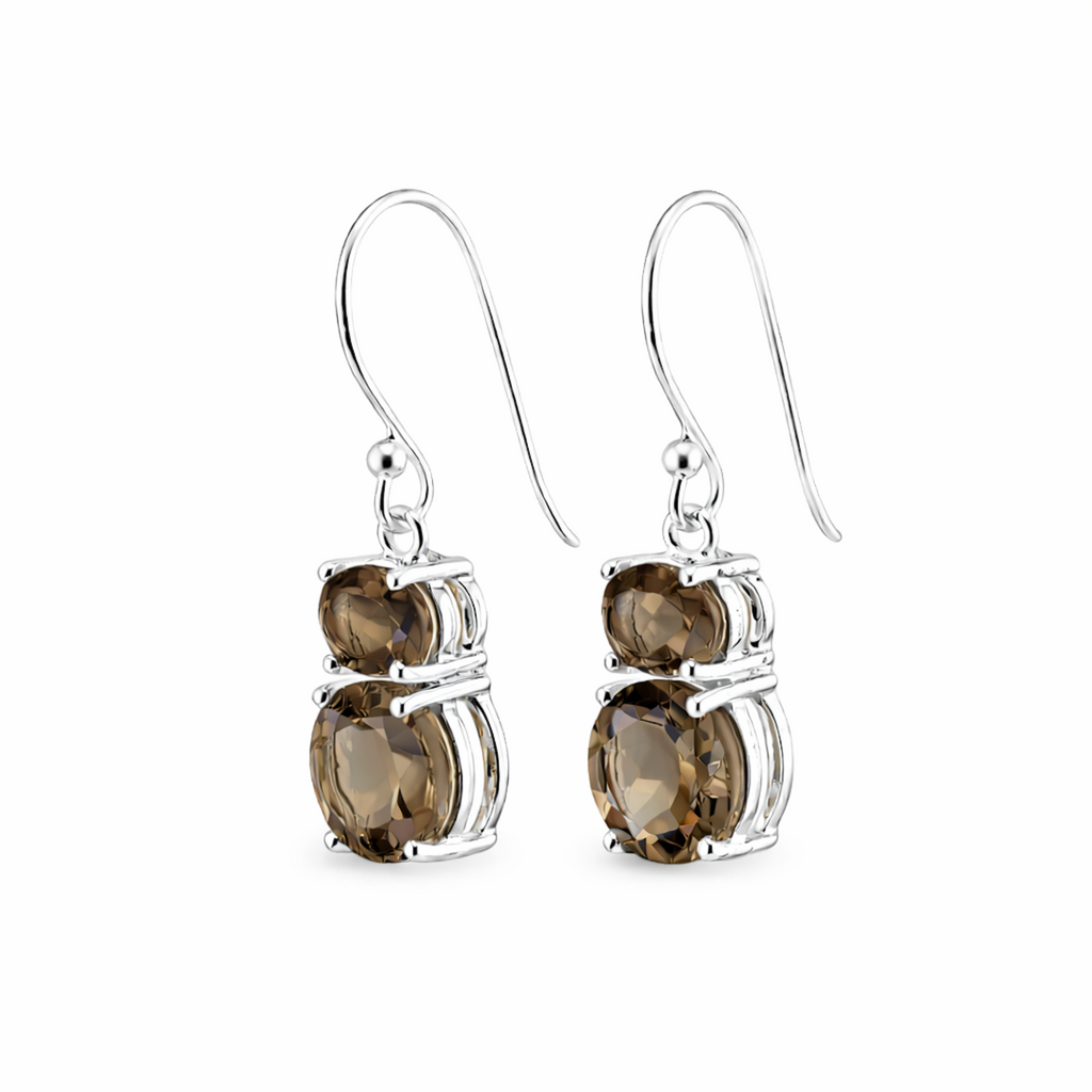 Teddy smoky quartz earrings