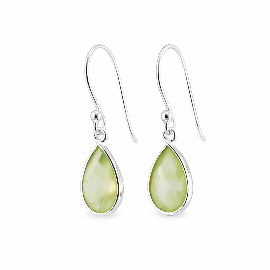 Prehnite short earrings