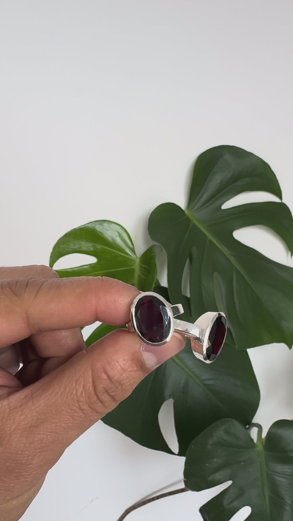 Crimson garnet ring