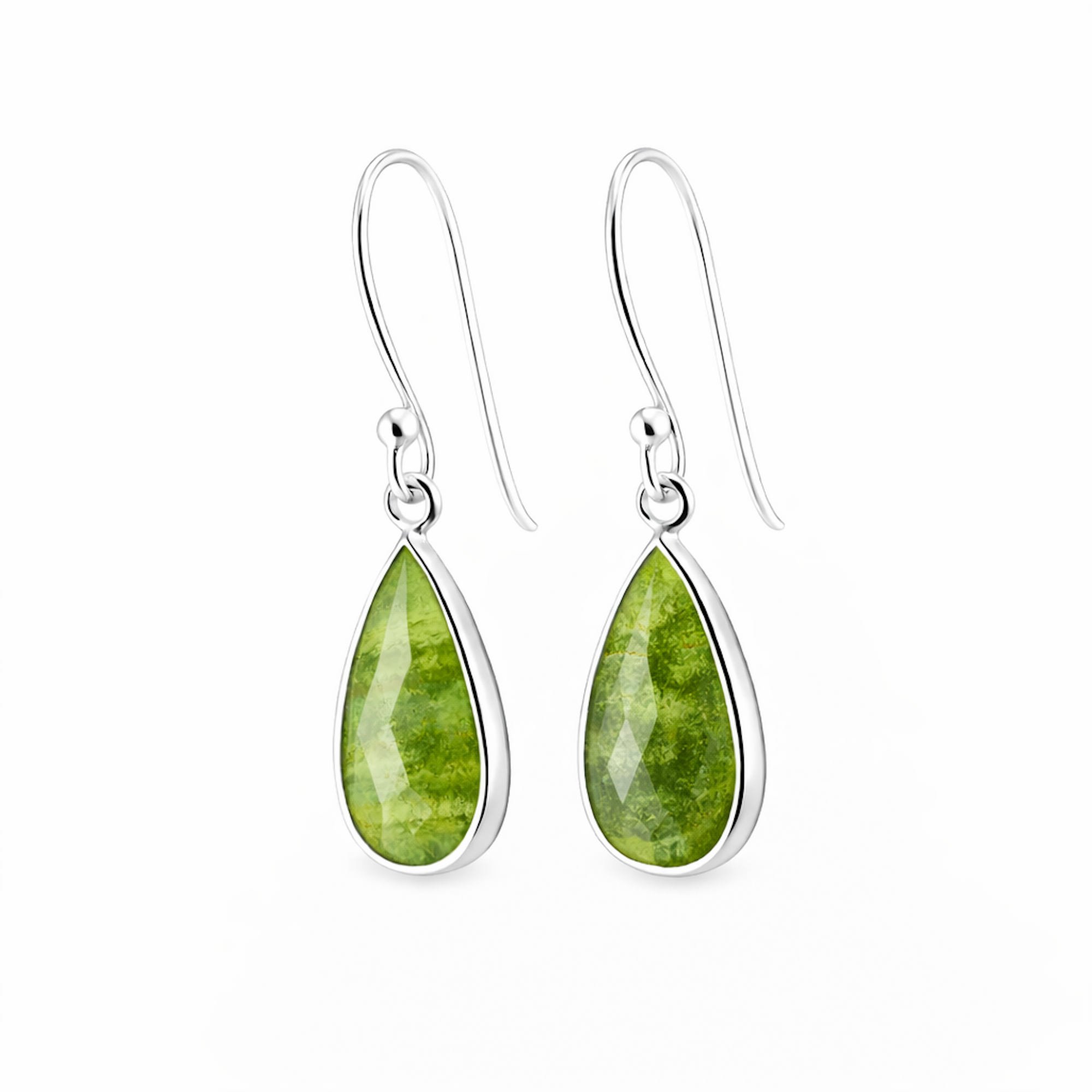 Vesuvianite short earrings