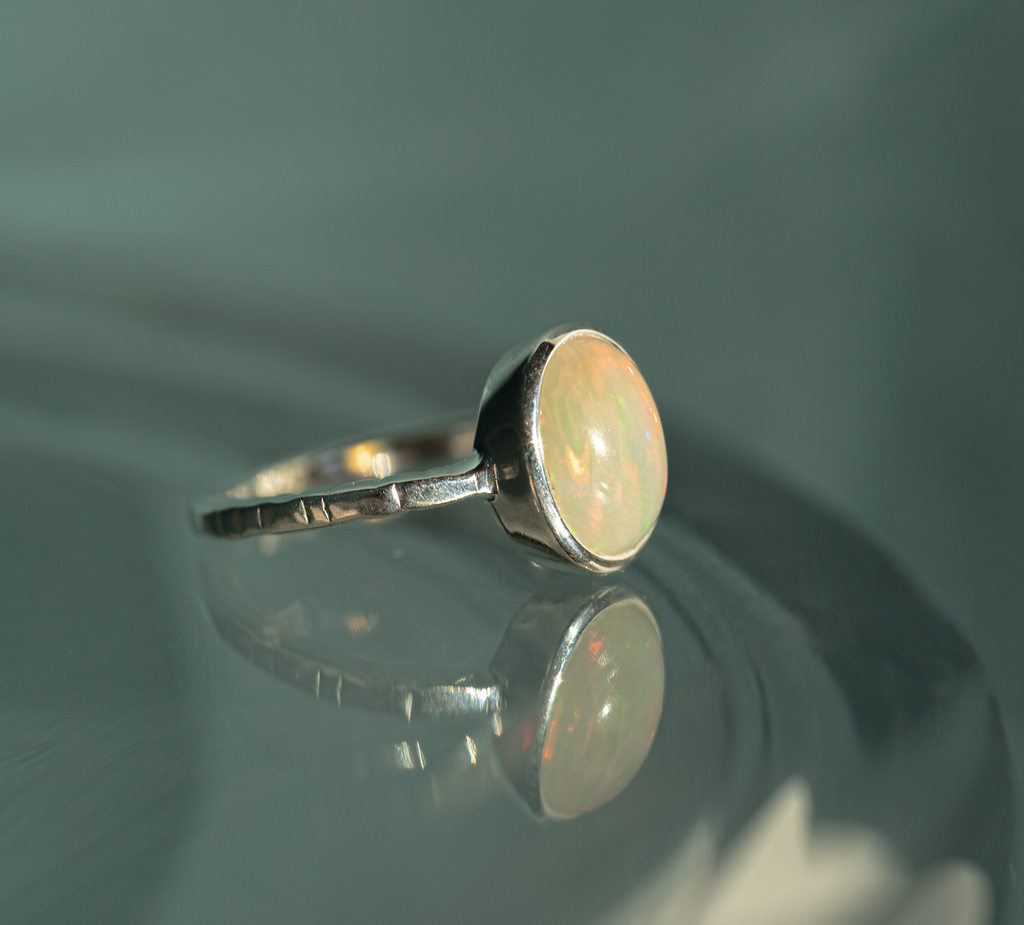Ethiopian opal ring