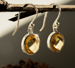 Citrine Rose cut earrings