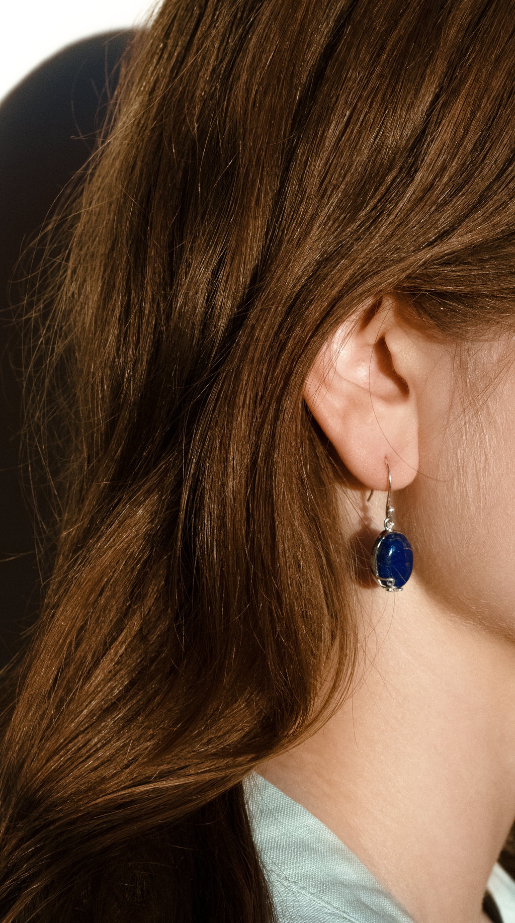 Lapis Oval Earrings