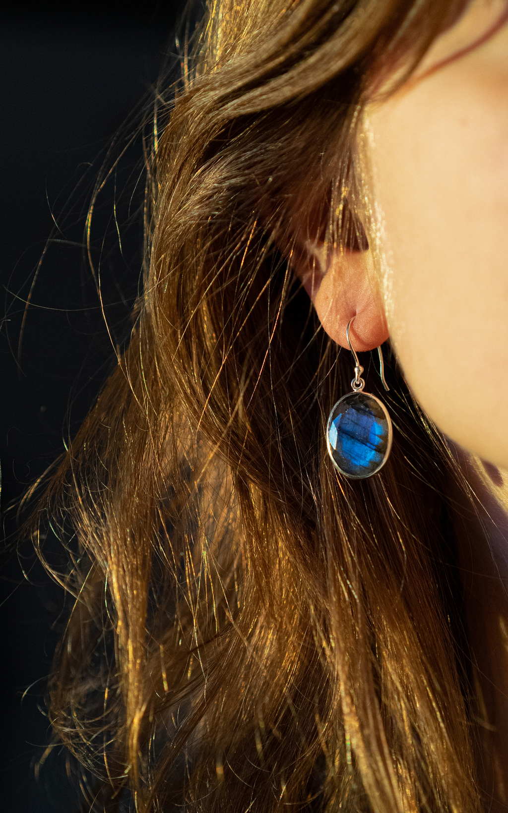 Selene labradorite earrings