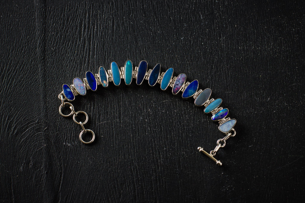 Fire-Earth-Water opal bracelet