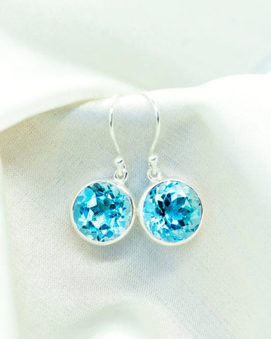 Mystic Blue Topaz Earrings