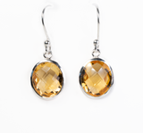 Citrine Rose cut earrings